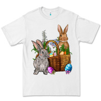 White Bunnys carrots eggs with basket Easter Premium Tee - NancyCooperArtShop