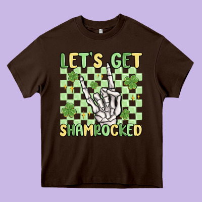 Let's Get Shamrocked Heavy Core Tee Designed By Maliassmallbusiness