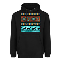 Black native american aztec seamless pattern Heavyweight Hoodie - BundleAndBundleShop