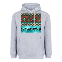 Heather Grey native american aztec seamless pattern Heavyweight Hoodie - BundleAndBundleShop
