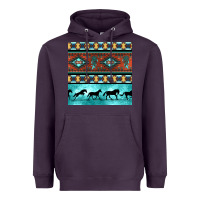 Plum native american aztec seamless pattern Heavyweight Hoodie - BundleAndBundleShop