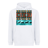 White native american aztec seamless pattern Heavyweight Hoodie - BundleAndBundleShop