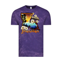 Cloud Purple louisiana  sunset map magnolia Vintage Tee - BarkalooDesign