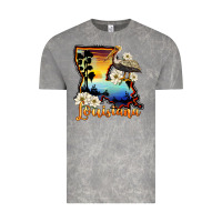 Cloud Rock louisiana  sunset map magnolia Vintage Tee - BarkalooDesign