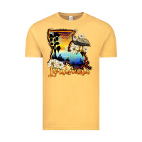 Vintage Mustard louisiana  sunset map magnolia Vintage Tee - BarkalooDesign