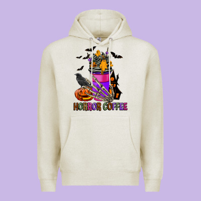 Horror Coffee Premium Hoodie Designed By Fadigitalartstudio
