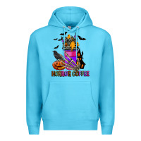 Ocean Blue Horror Coffee Premium Hoodie - FaDigitalArtStudio