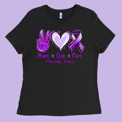Pace Love Cure Pancreatic Cancer Ladies Tee Designed By Jasminsmagicworld