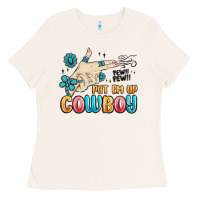Bone western turquoise put em up cowboy Ladies Tee - MaliasSmallBusiness