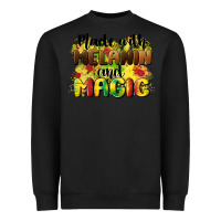 Black made with melanin and magic Heavyweight Sweatshirt - CowGirlArtShop