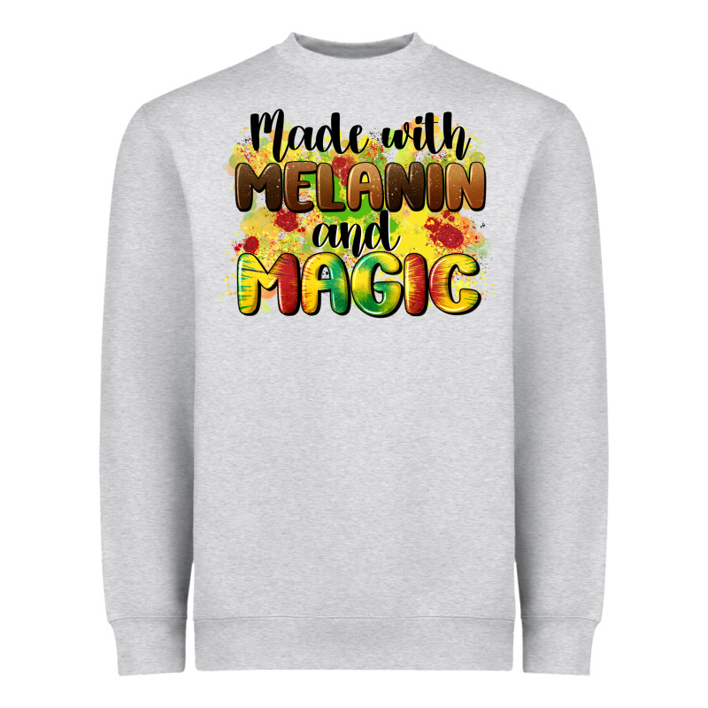 Made With Melanin And Magic Heavyweight Sweatshirt by CowGirlArtShop | Teevron