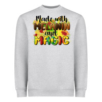 Heather Grey made with melanin and magic Heavyweight Sweatshirt - CowGirlArtShop