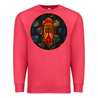 Cardinal african masks round earrings 2 Premium Sweatshirt - BundleAndBundleShop