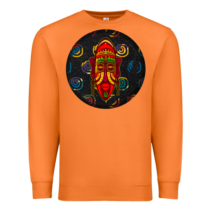 African Masks Round Earrings 2 Premium Sweatshirt by BundleAndBundleShop | Teevron