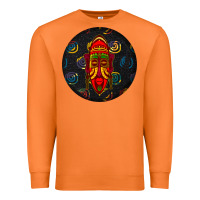 Carrot african masks round earrings 2 Premium Sweatshirt - BundleAndBundleShop