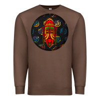 Chestnut african masks round earrings 2 Premium Sweatshirt - BundleAndBundleShop