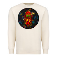 Sandshell african masks round earrings 2 Premium Sweatshirt - BundleAndBundleShop