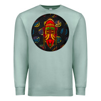 Seafoam african masks round earrings 2 Premium Sweatshirt - BundleAndBundleShop