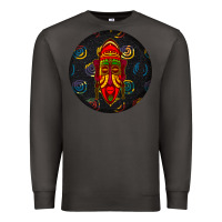 Smoke african masks round earrings 2 Premium Sweatshirt - BundleAndBundleShop