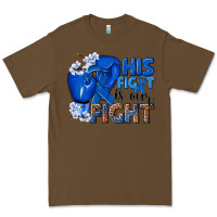 Cacao his fight is our fight colon cancer blue ribbon Premium Tee - NancyCooperArtShop