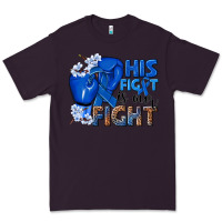 Plum his fight is our fight colon cancer blue ribbon Premium Tee - NancyCooperArtShop