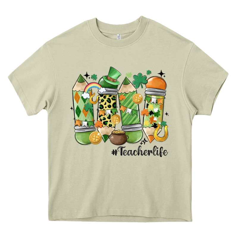 Retro Patricks Day Teacher Life Heavy Core Tee by MaliasSmallBusiness | Teevron