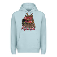 Blue Mist Mother's Day Glasses Leopard Bandana Mama Bear Hunting Fish Premium Hoodie - RanaPortraitStore