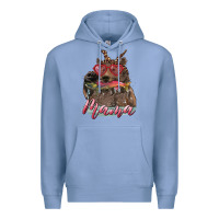 Colony Blue Mother's Day Glasses Leopard Bandana Mama Bear Hunting Fish Premium Hoodie - RanaPortraitStore