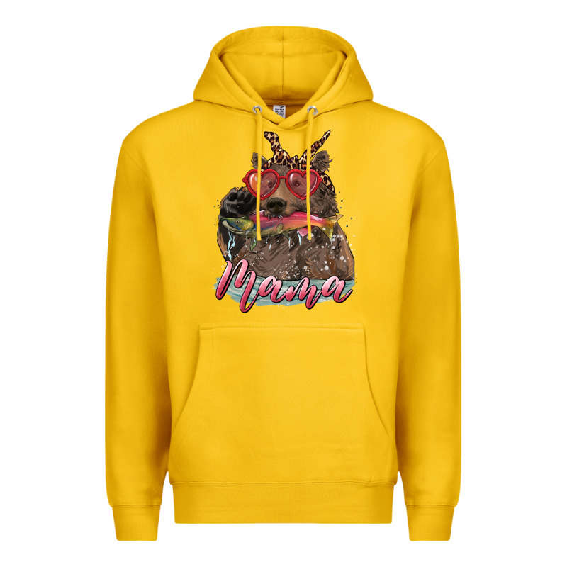 Mother's Day Glasses Leopard Bandana Mama Bear Hunting Fish Premium Hoodie by RanaPortraitStore | Teevron