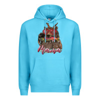 Ocean Blue Mother's Day Glasses Leopard Bandana Mama Bear Hunting Fish Premium Hoodie - RanaPortraitStore