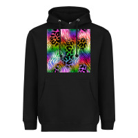 Black neon safari seamless pattern 2 Heavyweight Hoodie - BundleAndBundleShop