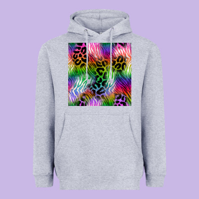 Neon Safari Seamless Pattern 2 Heavyweight Hoodie Designed By Bundleandbundleshop