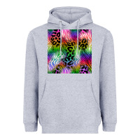 Heather Grey neon safari seamless pattern 2 Heavyweight Hoodie - BundleAndBundleShop