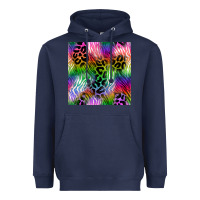 Navy neon safari seamless pattern 2 Heavyweight Hoodie - BundleAndBundleShop