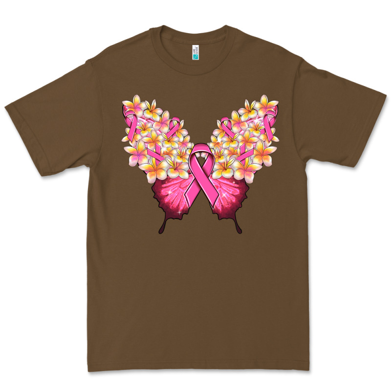 Pink Ribbon Breast Cancer Butterfly Premium Tee by NancyCooperArtShop | Teevron