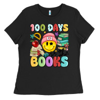 Black 100 days in the books Ladies Tee - MaliasSmallBusiness
