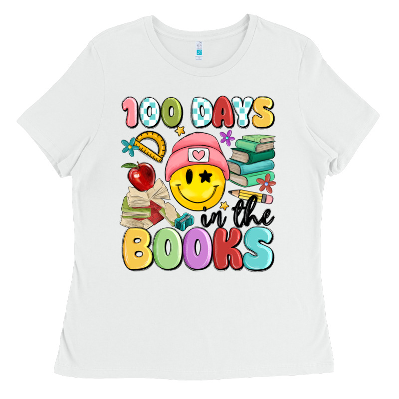 100 Days In The Books Ladies Tee by MaliasSmallBusiness | Teevron