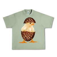 Oil Green Chick with Leopard Eggshell Urban Heavy Tee - Bettercallsaul