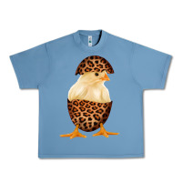 Pebble Blue Chick with Leopard Eggshell Urban Heavy Tee - Bettercallsaul