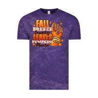 Cloud Purple Fall breeze crunchy leaves pumpkins please Vintage Tee - RanaPortraitStore