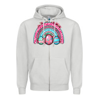 Dove Grey Easter eggs rainbow Zipper Hoodie - OliviaCreatesArt