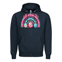 Navy Easter eggs rainbow Zipper Hoodie - OliviaCreatesArt