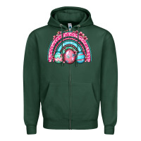 Sports Green Easter eggs rainbow Zipper Hoodie - OliviaCreatesArt