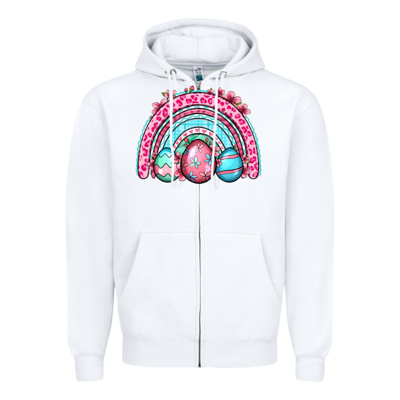 Easter Eggs Rainbow Zipper Hoodie by OliviaCreatesArt | Teevron