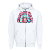 White Easter eggs rainbow Zipper Hoodie - OliviaCreatesArt