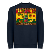 Navy power juneteenth Heavyweight Sweatshirt - CowGirlArtShop