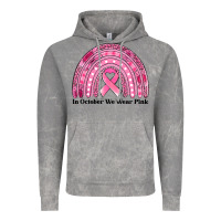 Cloud Rock in october we wear pink breast cancer awareness rainbow Vintage Hoodie - Jasminsmagicworld