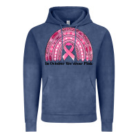 Vintage Denim in october we wear pink breast cancer awareness rainbow Vintage Hoodie - Jasminsmagicworld