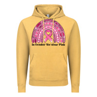 Vintage Mustard in october we wear pink breast cancer awareness rainbow Vintage Hoodie - Jasminsmagicworld