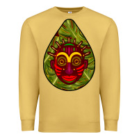 Antique Gold african masks teardrop  7 Premium Sweatshirt - BundleAndBundleShop